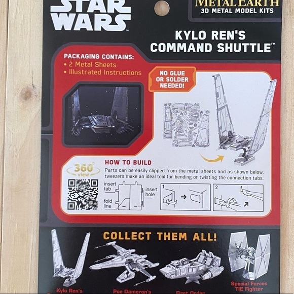 DISNEY Star Wars Metal Earth Kyle Ren’s Command Shuttle 3D Model Kit NEW - Picture 3 of 4